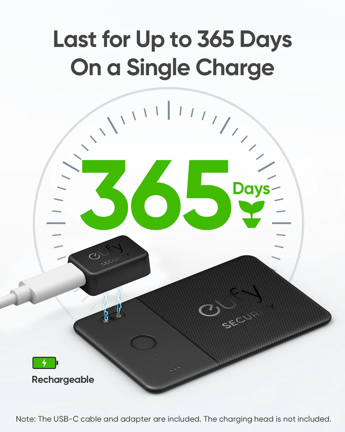 eufy SmartTrack Card E30 Rechargeable Works with Apple Find My (iOS Only) Bluetooth Tracker