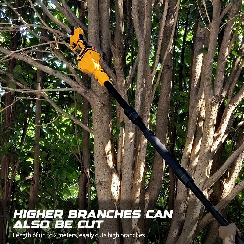 Brushless 6 Inch Electric Chainsaw Telescoping Pole Pruner High Branch Saw Garden Tree Pruning Tool For Dewalt 20V Battery Pin