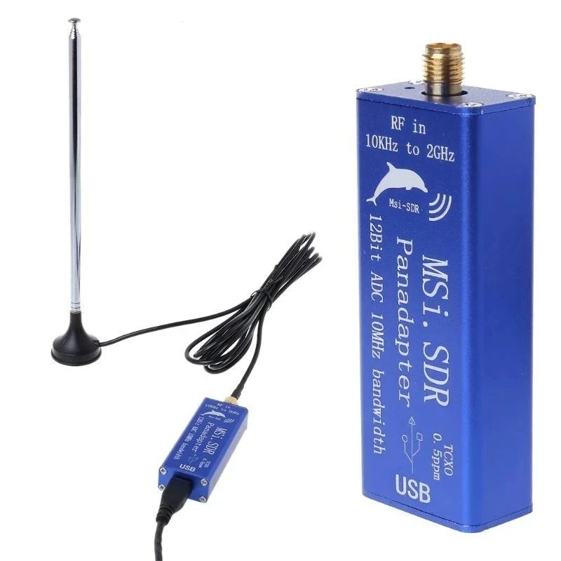 MSI-SDR 10kHz a 2GHz Panadapter Receptor SDR TCXO 0.5ppm 12 bits ADC HF UHF VHF FM RSP