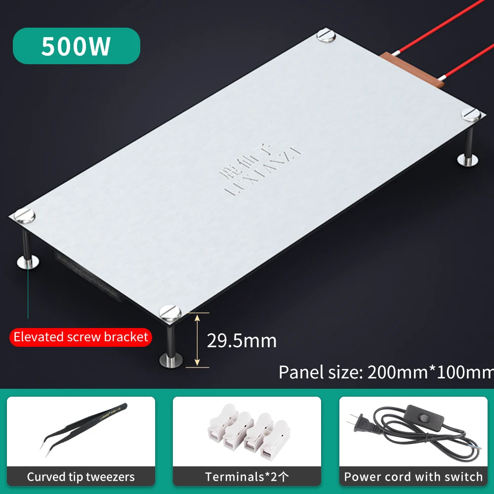 LUXIANZI อลูมิเนียม LED Remover BGA Desoldering Station PTC Fever แผ่นอุ่น LCD Strip ชิปซ่อมเทอร์โมแผ่นความร้อน