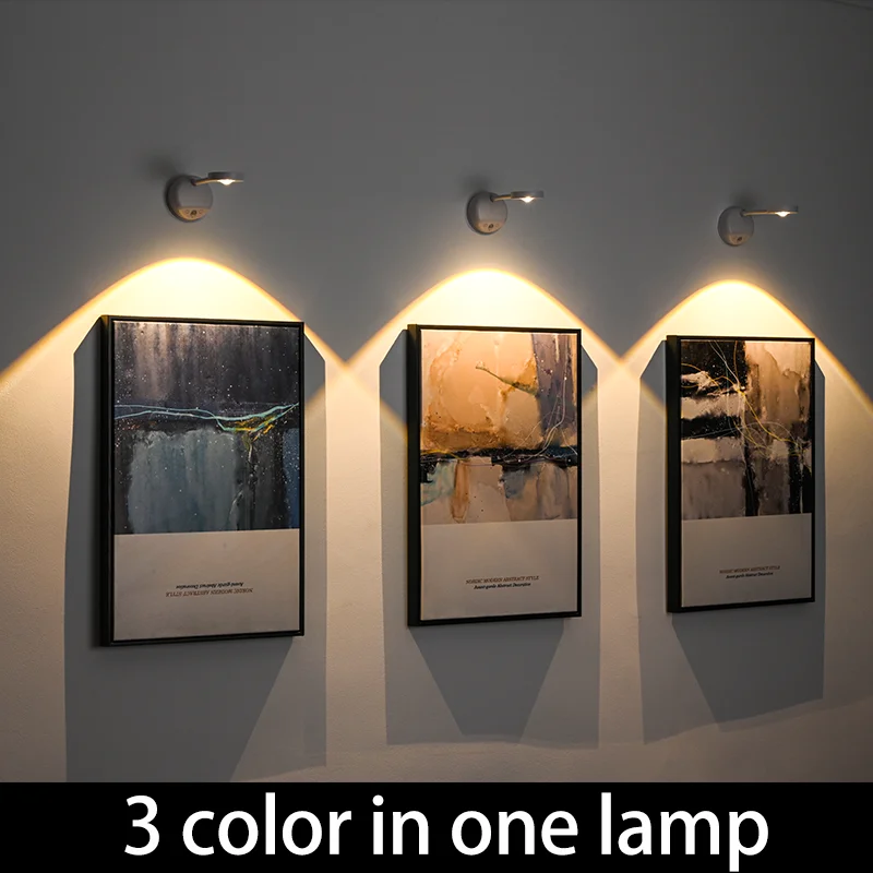 Luce notturna Sensore di movimento Luce USB wireless LED per cucina Camera da letto Murale Soggiorno Lampada da parete con sensore Illuminazione per interni LED USB