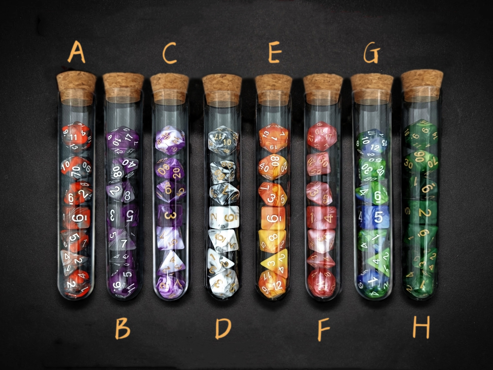 7 Teile/satz DND Mythologie Polyedrische D & D COC Würfel Set RPG Fantasy Trank Flasche |   Dungeons and Dragons Würfelset für Tischspiele