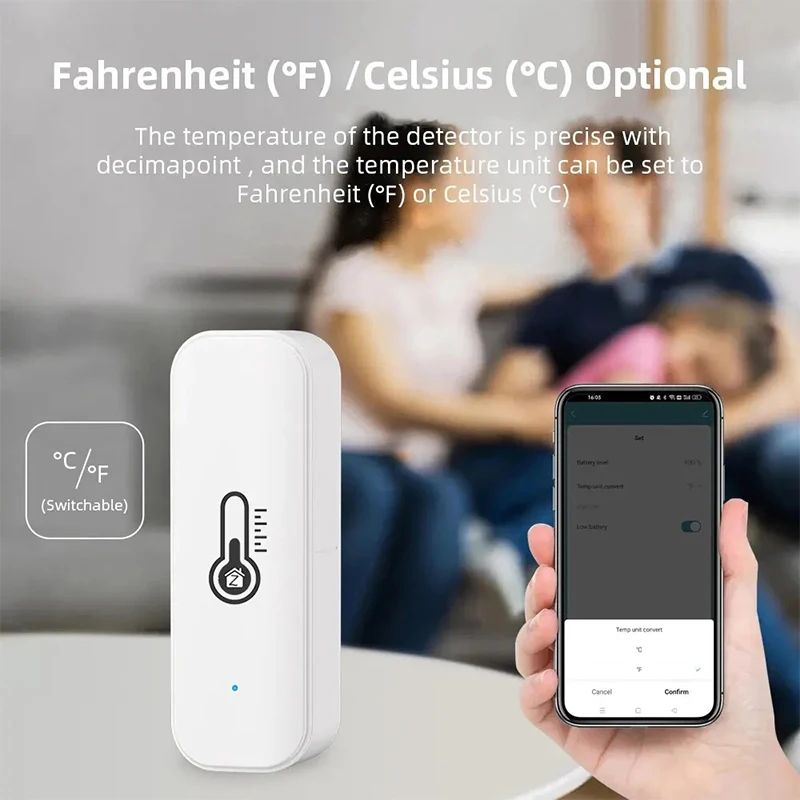 Tuya Zigbee WiFi Temperatur Und Feuchtigkeit Sensor APP Remote Monitor Für Smart Home oder SmartLife WorkWith Alexa Google Assistent