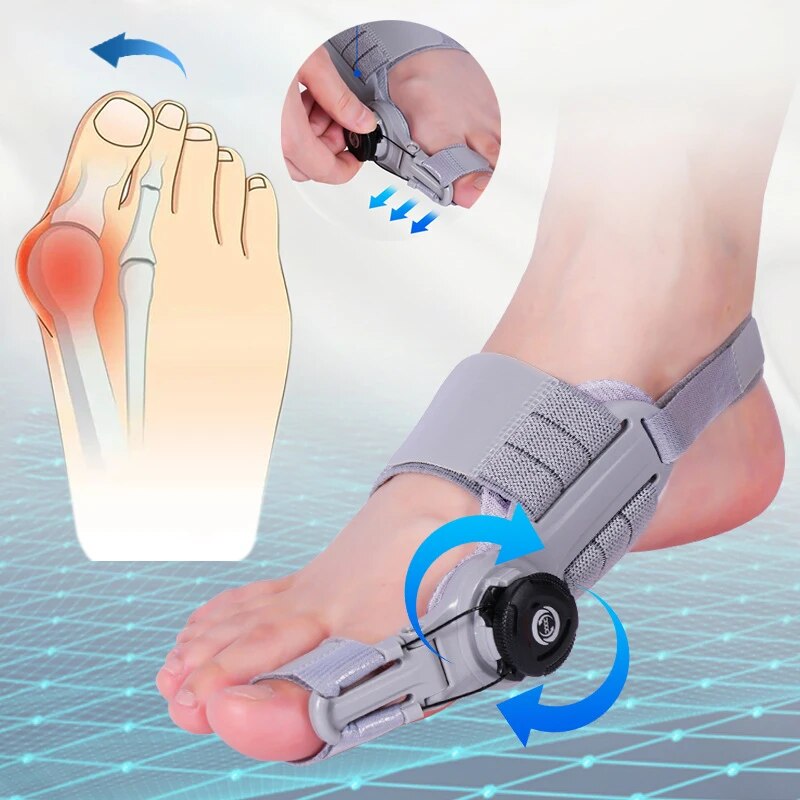 Unisex korektor haluksów stopy palucha koślawego szelki obrotowy separator palców stopy prostownica regulowany Pedicure palec u nogi korektor