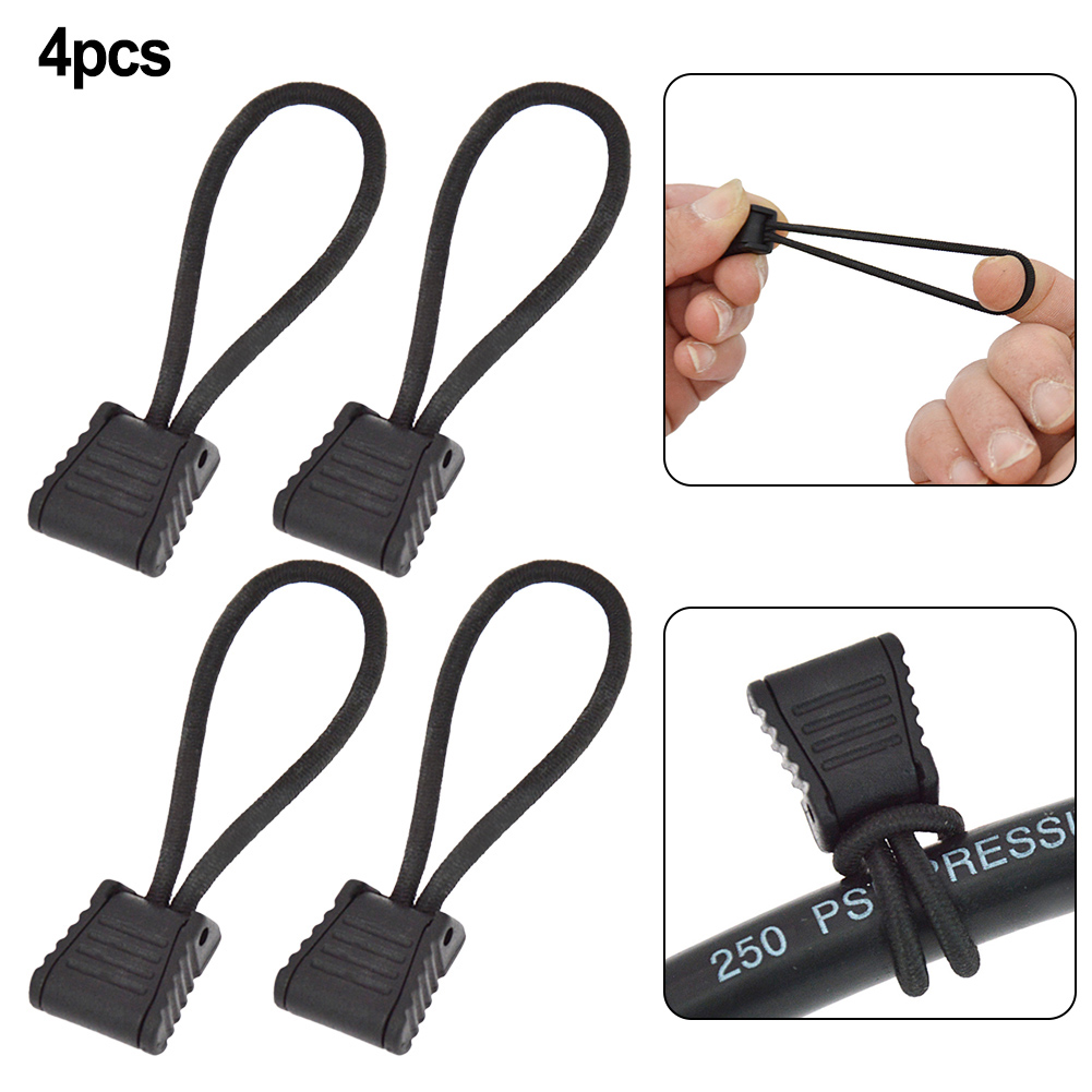 4pc Scuba Diving Diver Tubo Flessibile Clip di Fermo Supporto Corda Elastica di Fissaggio Bungee Corda Shock Cord Tie Imbottiture Cinghia Accessorio di Ricambio