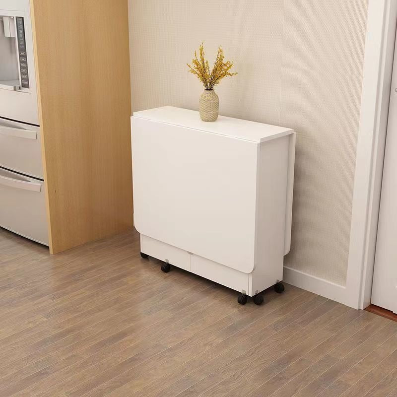 접이식 식탁 가정용 작은 아파트 이동식 풀리 개폐식 직사각형 간단한 다기능 식탁