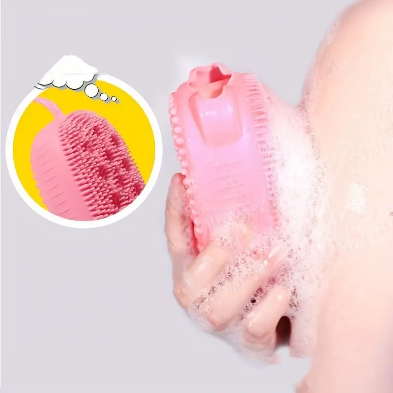 Silikon Blase Pinsel Doppelseitige Peeling Weiche Bad Wäscher Massage Dusche Pinsel Tiefe Körper Haut Massage Reinigung Werkzeuge