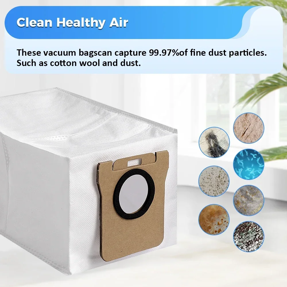 1/2/4/8/12/20PCS Dust Bag For Xiaomi Robot Vacuum X20+ X10+ X20 Plus X10 Plus Parts Accessories Non-woven Fabric Disposable Bag