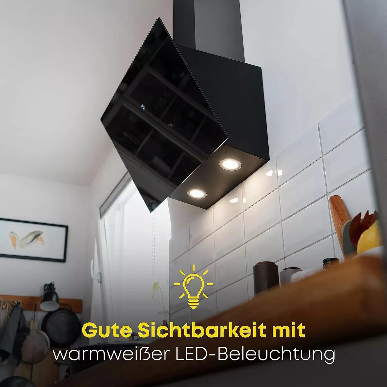 Extrator de parede 60cm, recirculação de ar de exaustão, display sensível ao toque, vidro a++ leds, exaustor de cozinha yywh0460