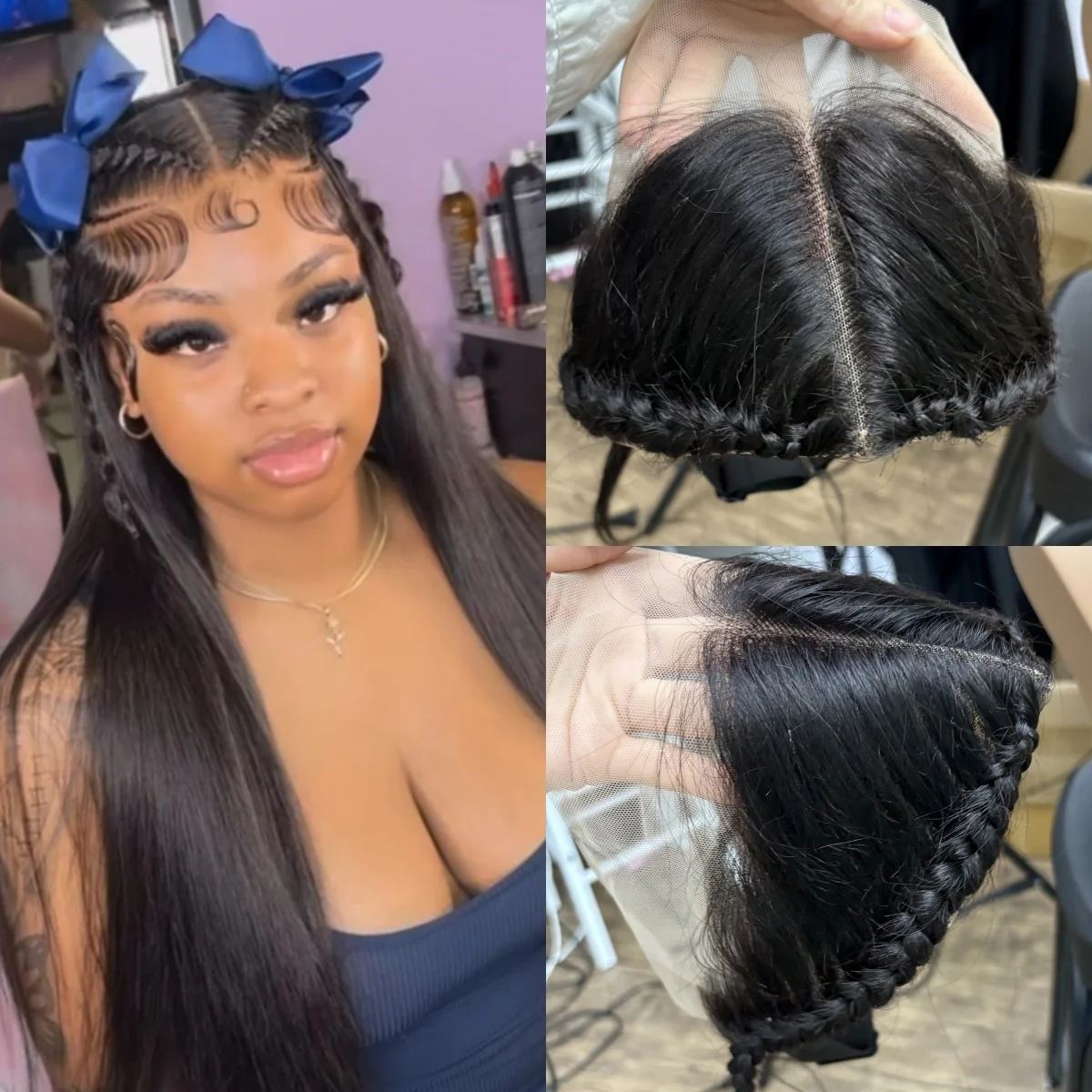 13x4 renda frontal transparente com tranças 10 polegadas natural birmanês remy cabelo renda frontal para mulheres meninas