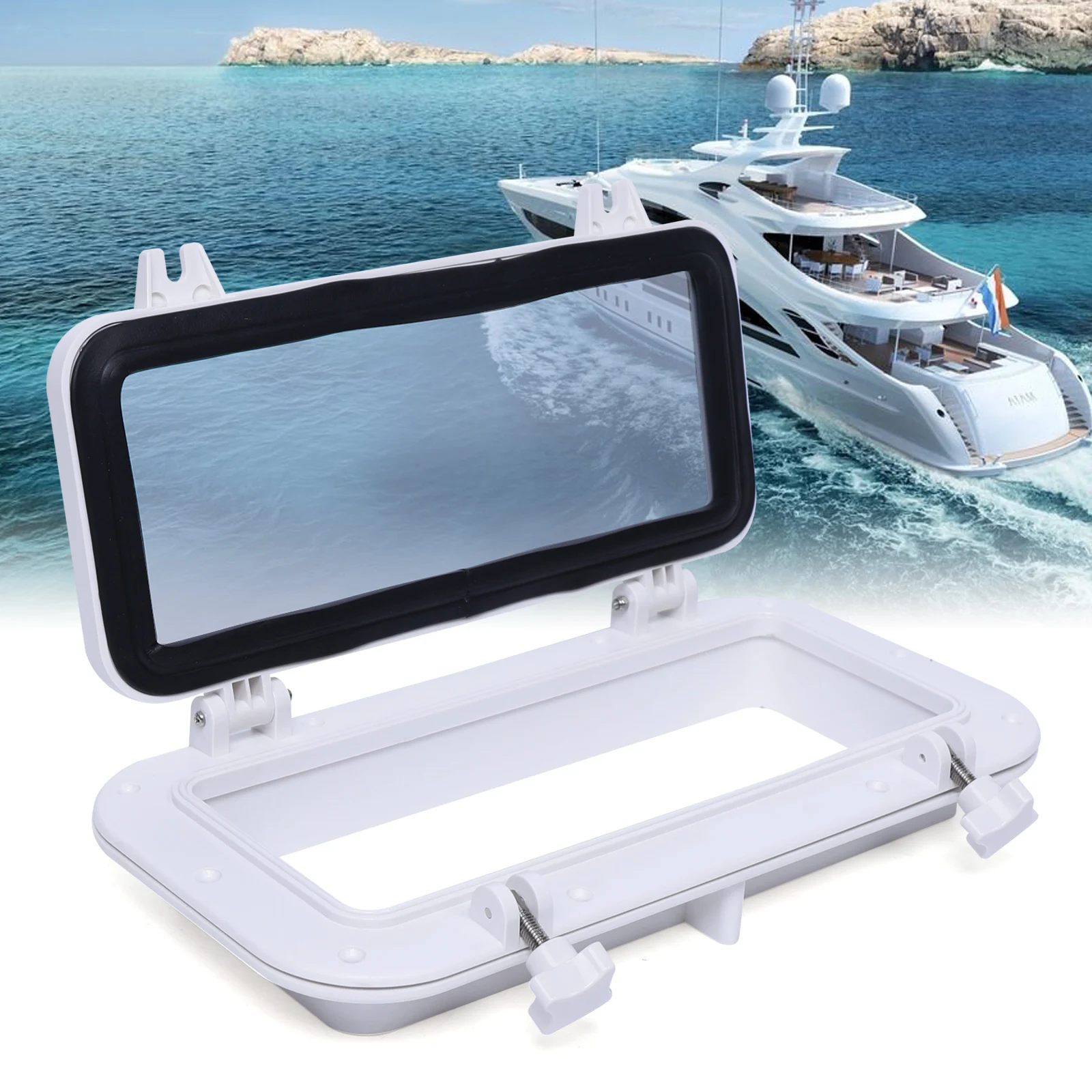 Boots fenster Port light Luke Port Kabinen fenster für Marine Yacht RV rechteckige Öffnung Bullauge Fenster Boot Marine Zubehör