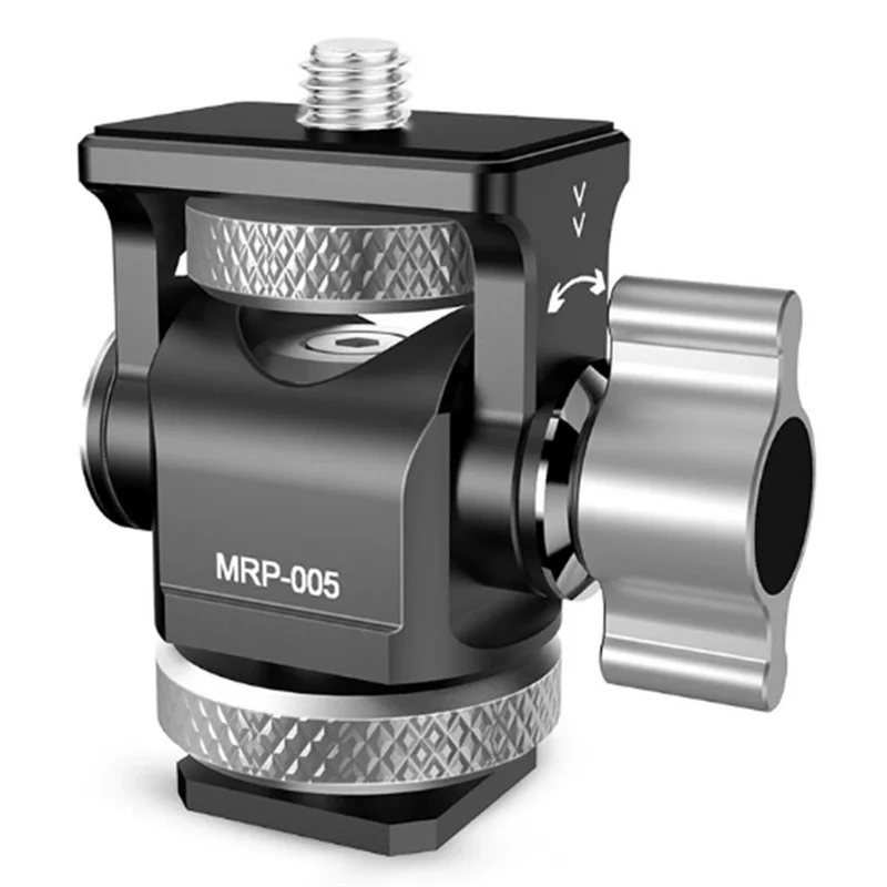 【Item Terlaris】 Adaptor Sepatu Dingin Kepala Tripod Dudukan Monitor Mini 1/4 Inci untuk Mikrofon Flash Kamera Lampu Isi LED untuk Moun