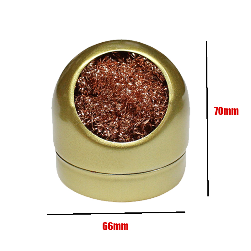 Cleaning Ball Desoldering Soldering Iron 10pcs Clean Sponge Clean Nozzle Tip Copper Wire Cleaner Ball Metal Box Cleaning Sponge