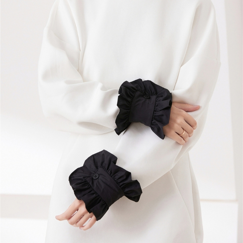 10代の女性のための装飾的なレースの袖口、取り外し可能な偽の袖、袖口の延長、流行の服、手首の付属品、12のスタイル