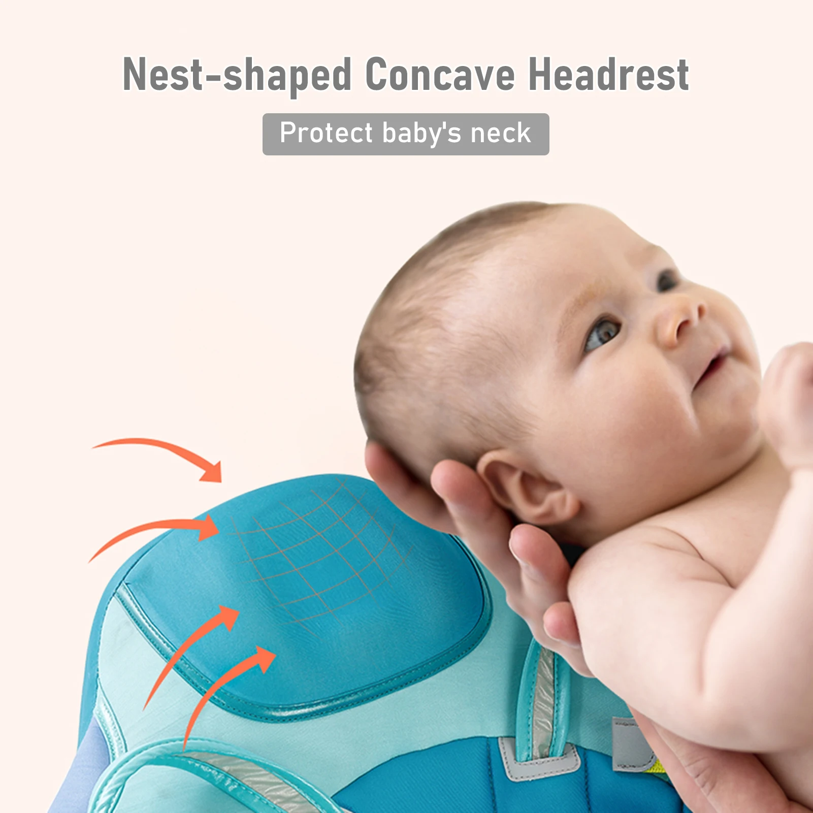 Flutuador não inflável para bebês com canopy infantil deitado para natação e piscina para bebês de 3 a 24 meses