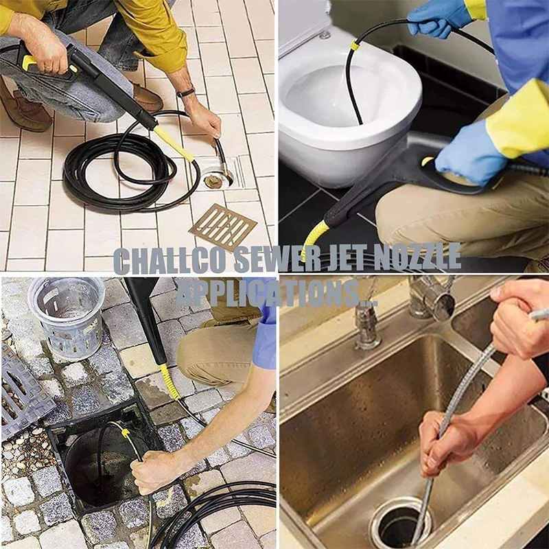 Áp Lực Ống Cống Thoát Nước Có Thể Tùy Chỉnh Độ Dài Vệ Sinh Vòi Phun Vòi Ống Bụi Bộ Cho Karcher Áp Lực Cao