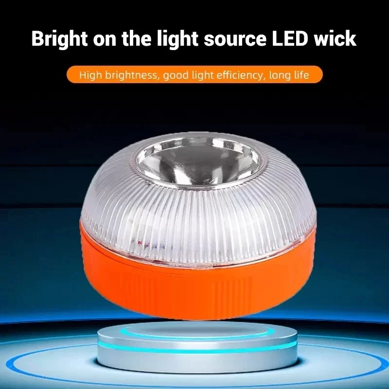 USB wiederaufladbare Auto Notfall Leuchtfeuer Licht V16 magnetische Induktion Strobe blinkende Warnleuchte Hilfe Flash Sicherheit Signal Lampe