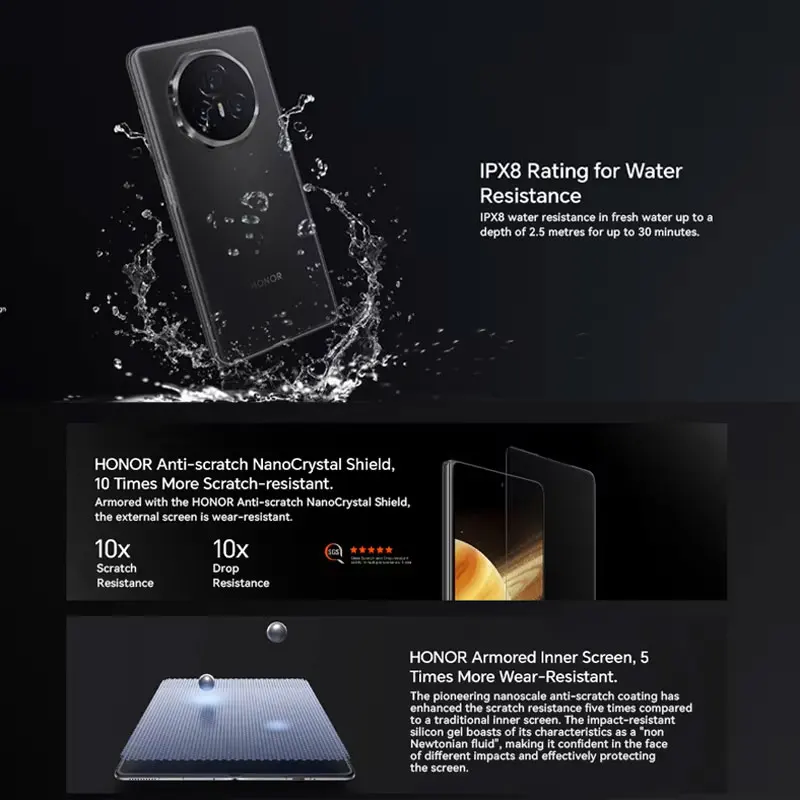 Original Global Version Honor Magic V3 5G Foldable Phone Snapdragon 8 Gen 3 7.92" LTPO OLED 120Hz Display 50MP Camera 5150mAh