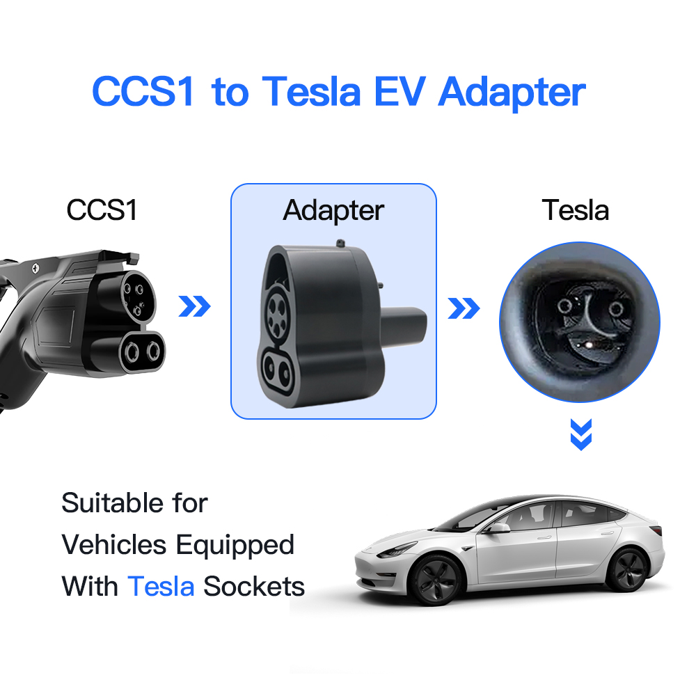 Tesla Model 3/X/Y/S cybertruck auto EV Charger AC DC snelle Adapter CCS1 Naar Tesla 250KW Converter Laadstation COMBO Converter