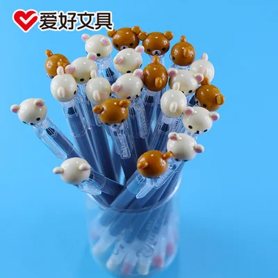 2 Chiếc AIHAO GP2030 Rilakkuma Bút Gel 0.5Mm Mịn Điểm Đen Bút Cho Journaling Đáng Học Sinh Đồ Dùng Văn Phòng Phẩm
