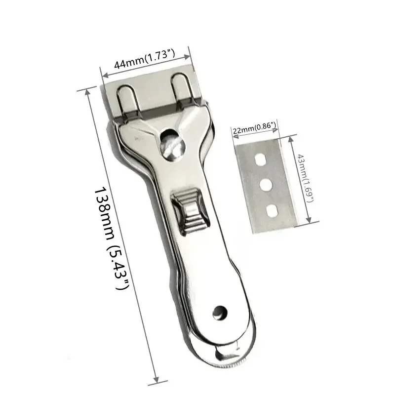 Nettoyeur de grattoir pratique et facile à utiliser, avec 5 lames de rechange, dissolvant de plaque de cuisson en céramique et verre Durable, outil de nettoyage de four et de cuisinière, 1 pièce