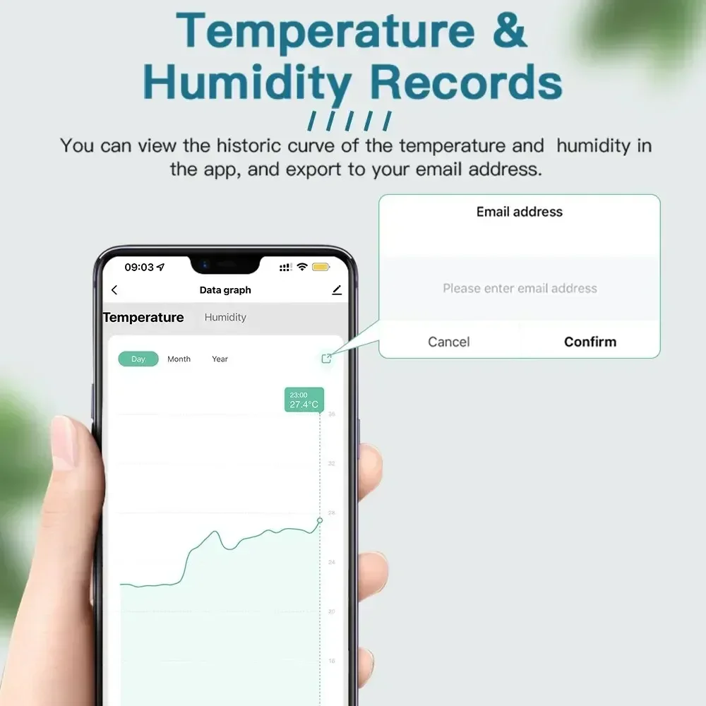 Tuya nuevo WiFi Sensor de temperatura y humedad Smart Life retroiluminación higrómetro termómetro Sensor compatible con asistente de Google Home Alexa