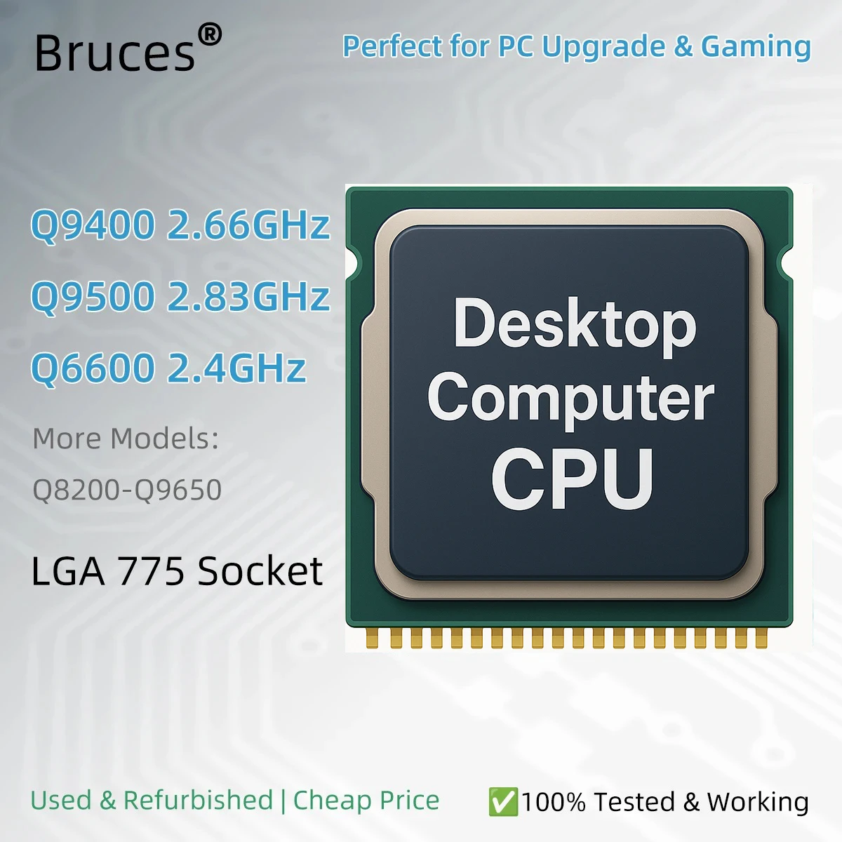 Core 2 Quad CPU LGA 775 Q9400 Q9500 Q6600 2,4-2,83 GHz procesador de escritorio usado barato para PC actualización juegos reacondicionados
