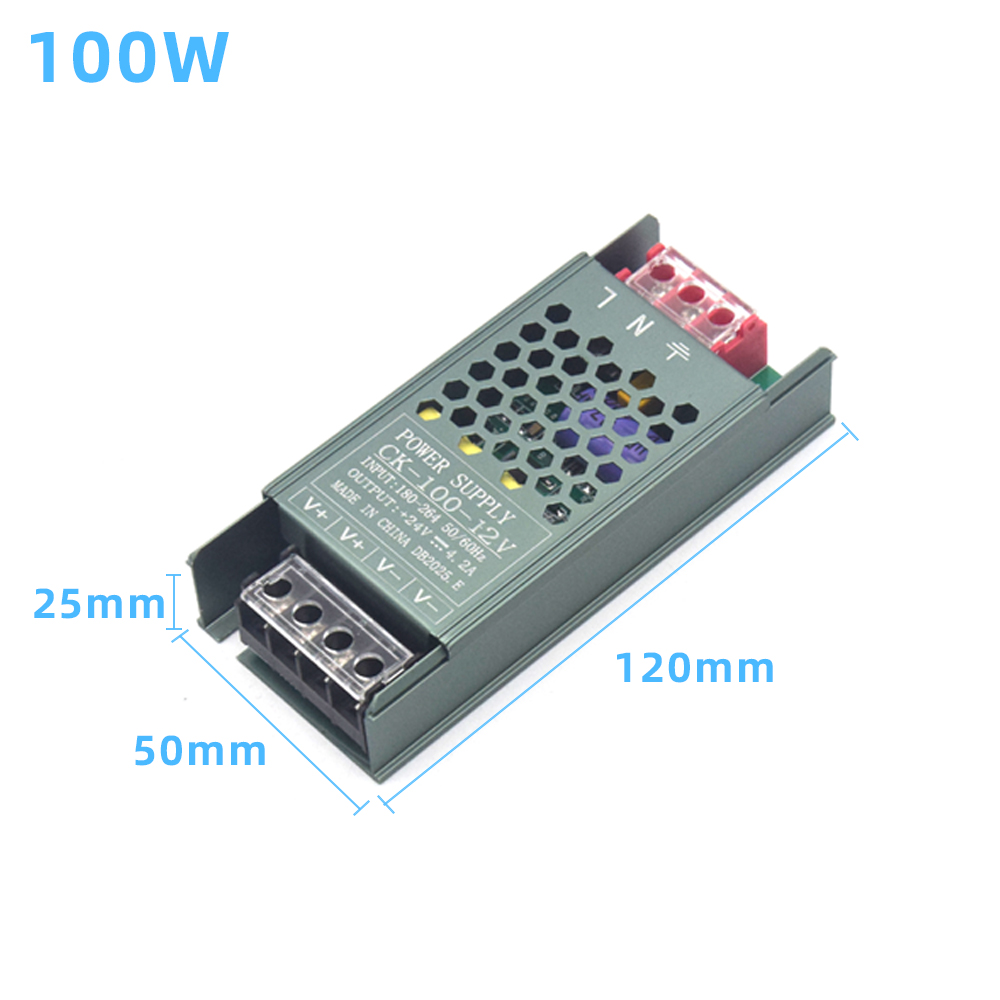 Ultra Thin Lighting Transformers 220V to DC12V 24V 60W 100W 150W สําหรับกล้องวงจรปิด LED Strip แหล่งจ่ายไฟอะแดปเตอร์