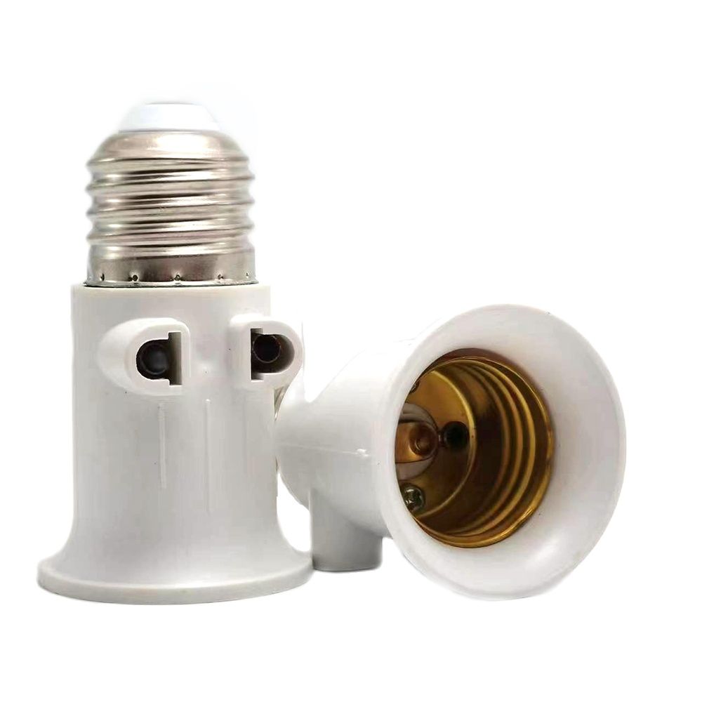 1 pz europeo doppio adattatore per lampadina a LED da ue a E27 2EU spina convertitore Base portalampada vite presa luce bianca