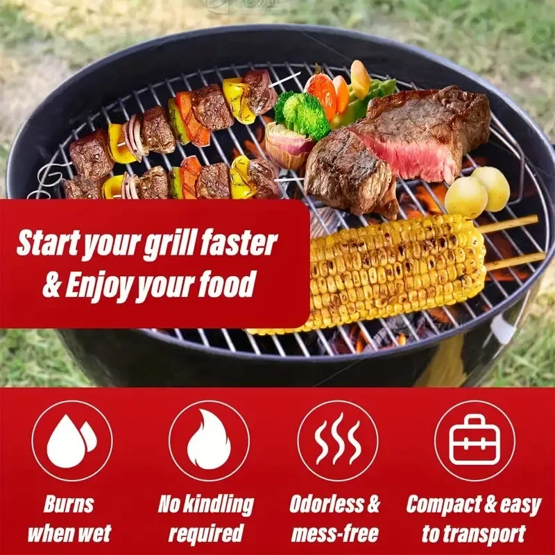 30/100pcs natural fire starter, wax wood stick, suitable for fireplace, barbecue stove, chimney oven, charcoal ignition