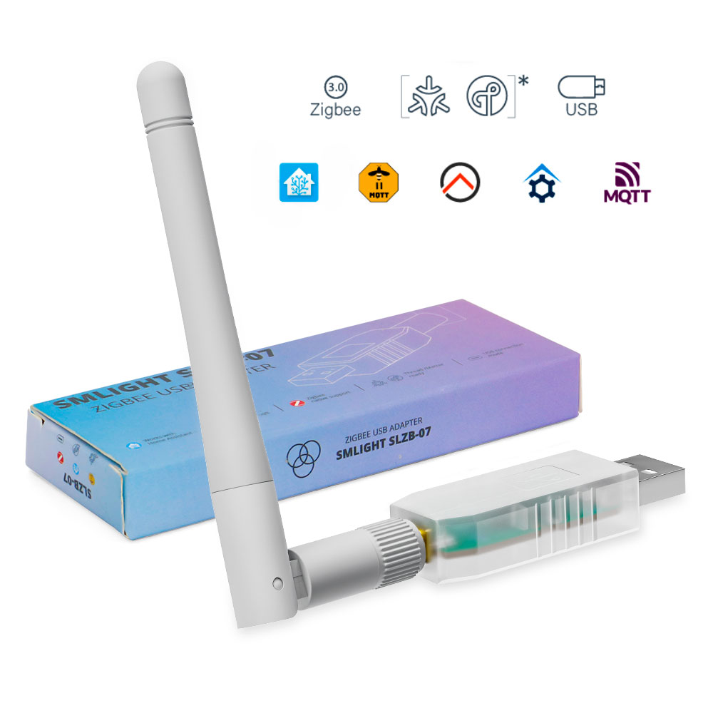 SMLIGHT SLZB-07 Zigbee 3.0 Kleinster Gewinde-/Matter-USB-Adapter funktioniert mit Zigbee2MQTT, ZHA, Home Assistant