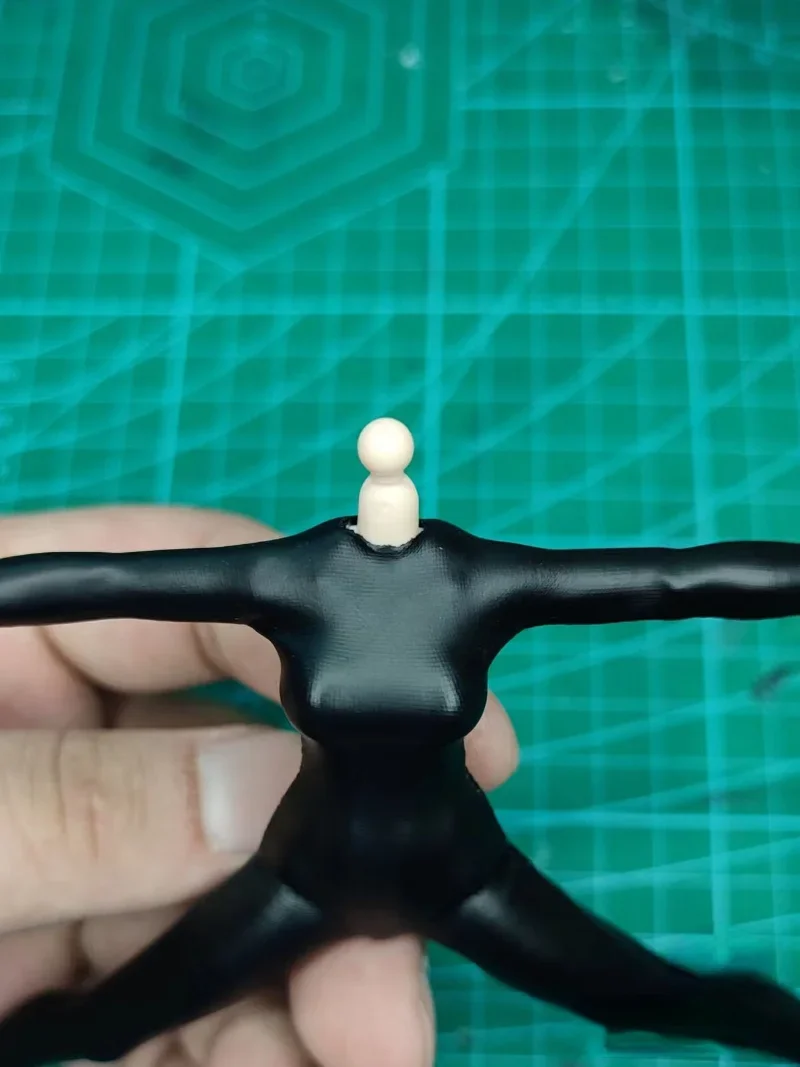 1/12 Scale Black Tight Fitting Jumpsuit Model for 6''Gynoid