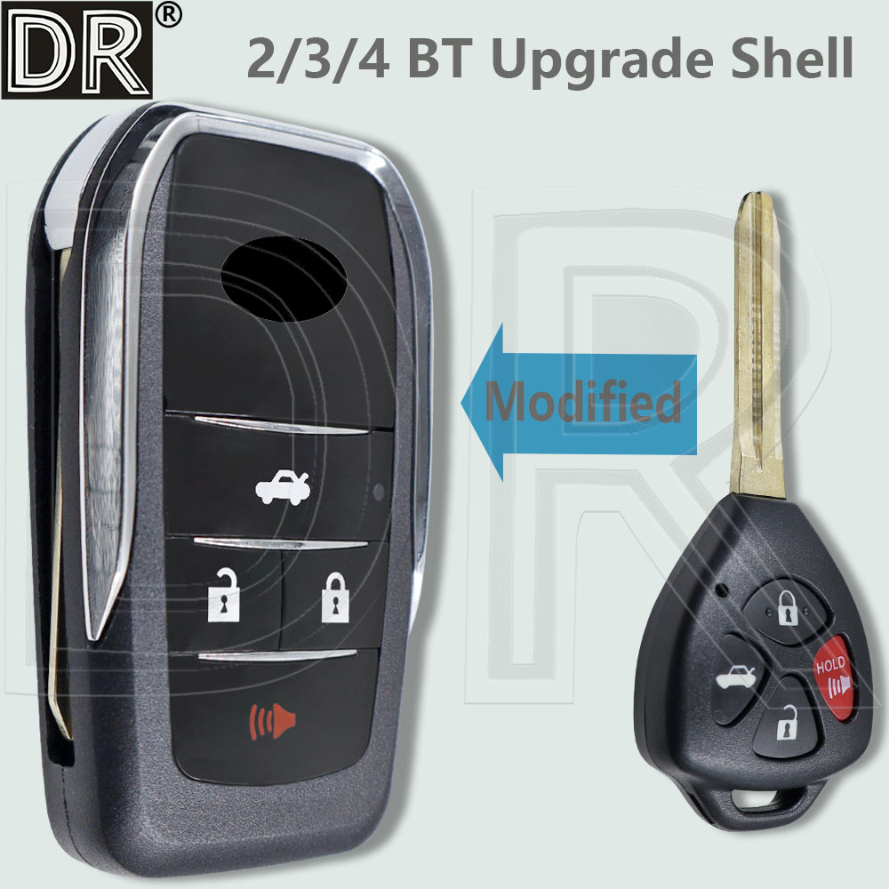 Обновленный чехол для автомобильного ключа DR с лезвием TOY43 для Toyota Corolla Camry RAV4 Avalon Yaris Venza Matrix Auris Crown