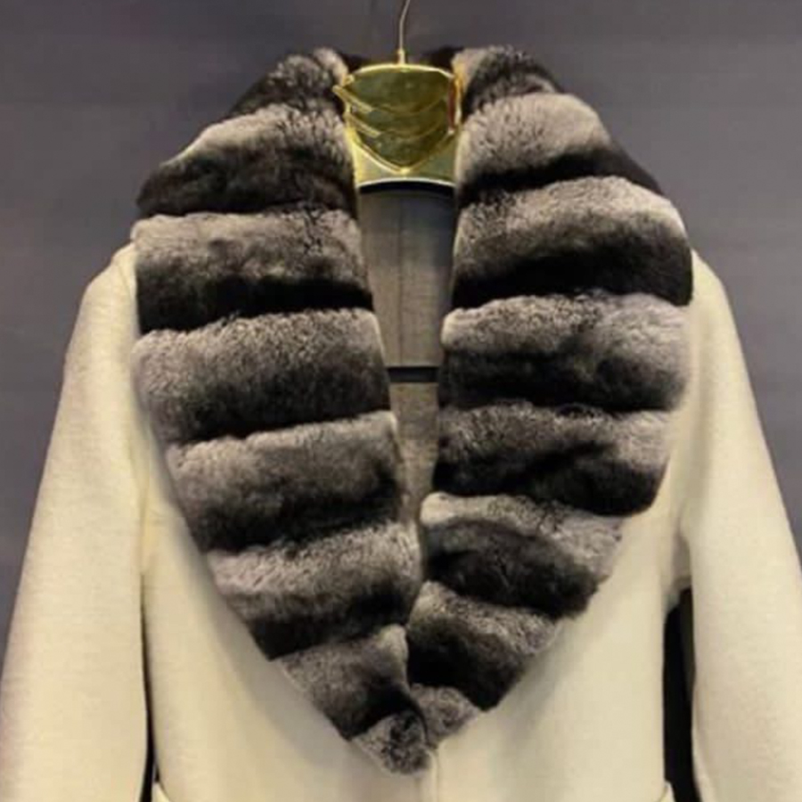 Cuello de piel auténtica de conejo Rex Natural, puños cálidos de alta calidad, moda de invierno, superventas