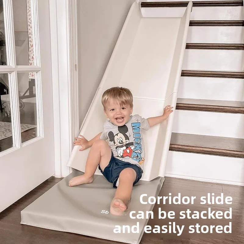 Tobogán de escalera transformable para el hogar para niños, interior, No requiere ensamblaje, tobogán de juego seguro para uso doméstico en el borde del dormitorio