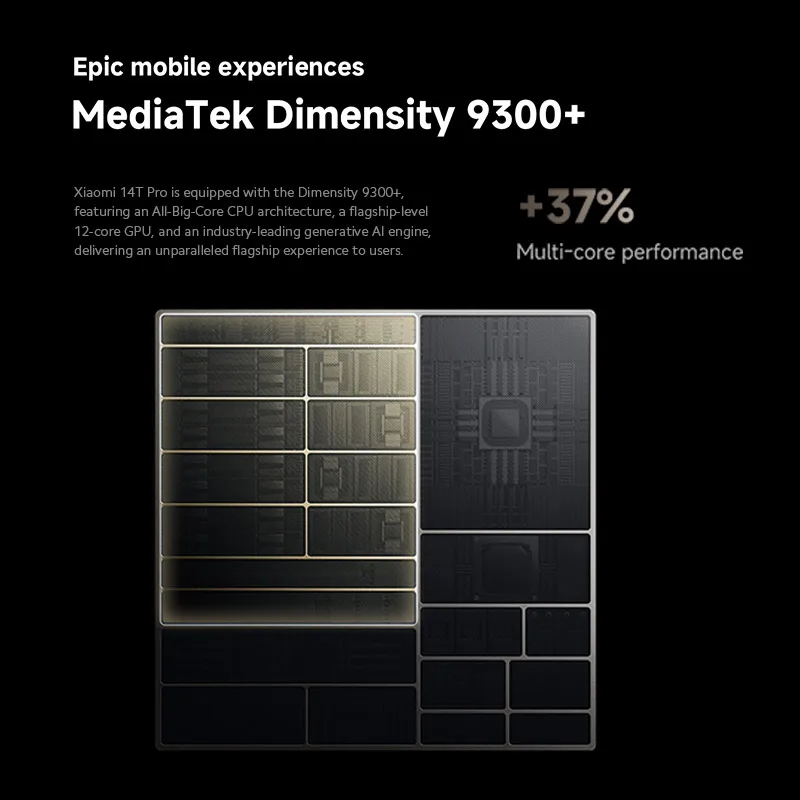 Versión Global Xiaomi 14T Pro 5G Smartphone AI Display 50MP Leica Cámara Dimensity 9300+ CPU 50W inalámbrico 12GB RAM
