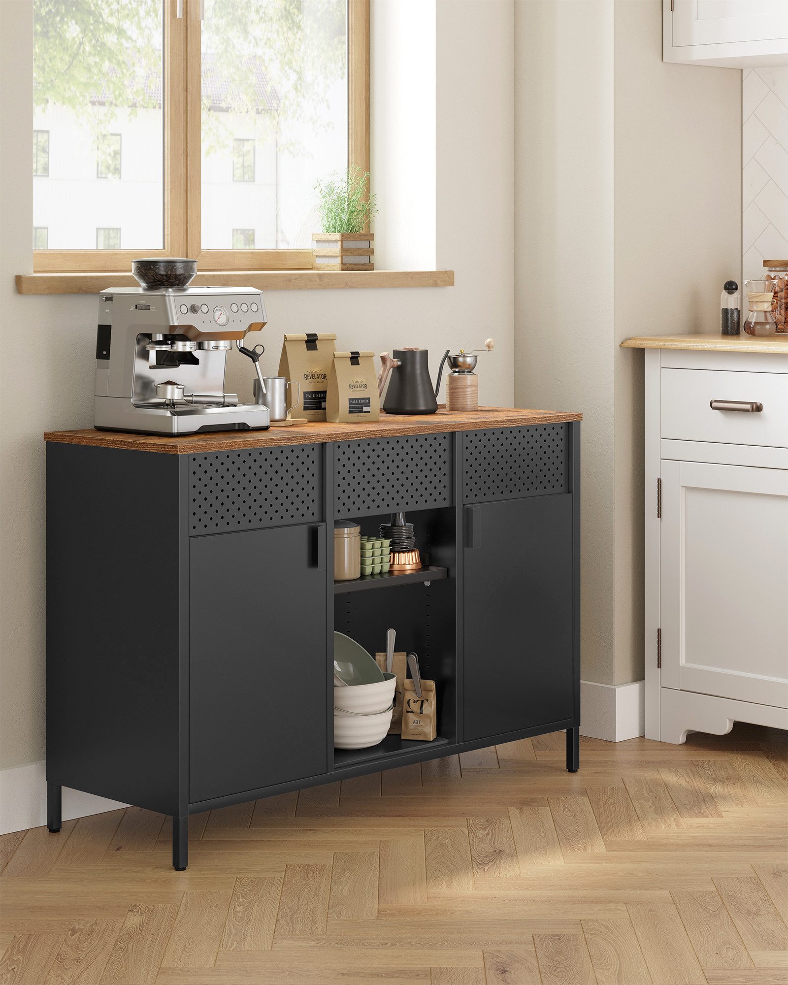 Songmics Opslag S Garderobe Metalen Kledingkast Met Dubbele Deur