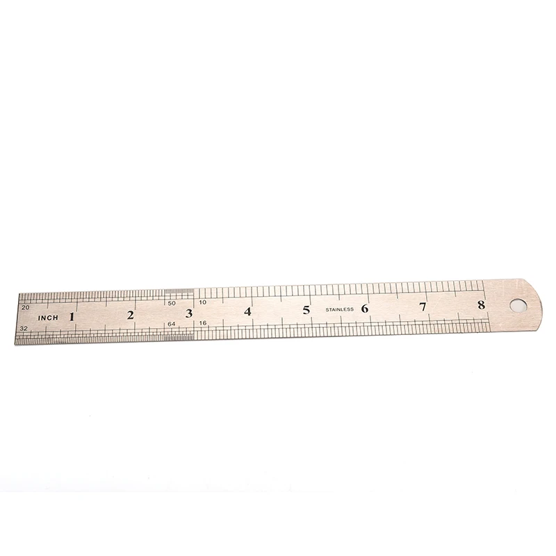 Righello in metallo Righello metrico in acciaio inossidabile Strumento di misurazione bifacciale di precisione 20 cm