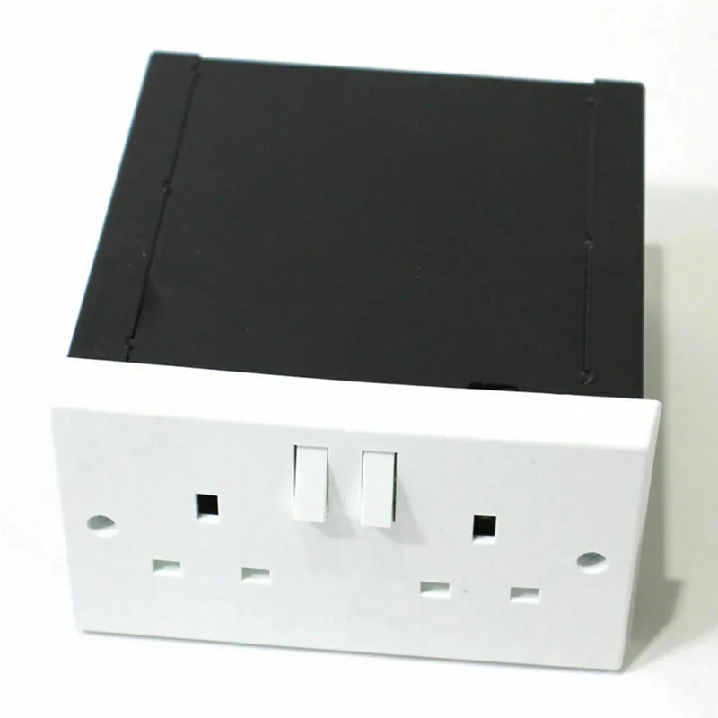 Imitação Duplo UK Plug Socket Wall Security Secret Hidden Stash Box Covert Diversion Safe