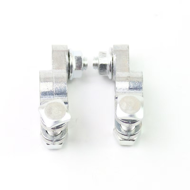 1 par de braçadeira terminal de bateria, liga de zinco, poste positivo e negativo, conector de parafuso de carro, braçadeira terminal de bateria de carro