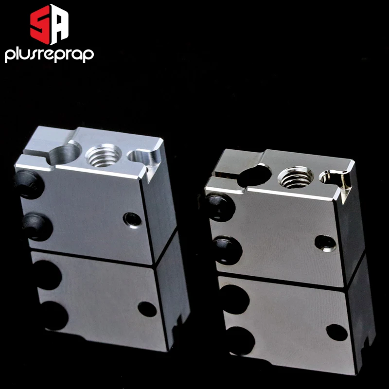 Cao Cấp V6 Núi Lửa Nhôm Hoặc Đồng Mạ Nhiệt Khối Cho PT100 HT-100K Hotend 3D Máy In Titan Máy Đùn Nhiệt Khối