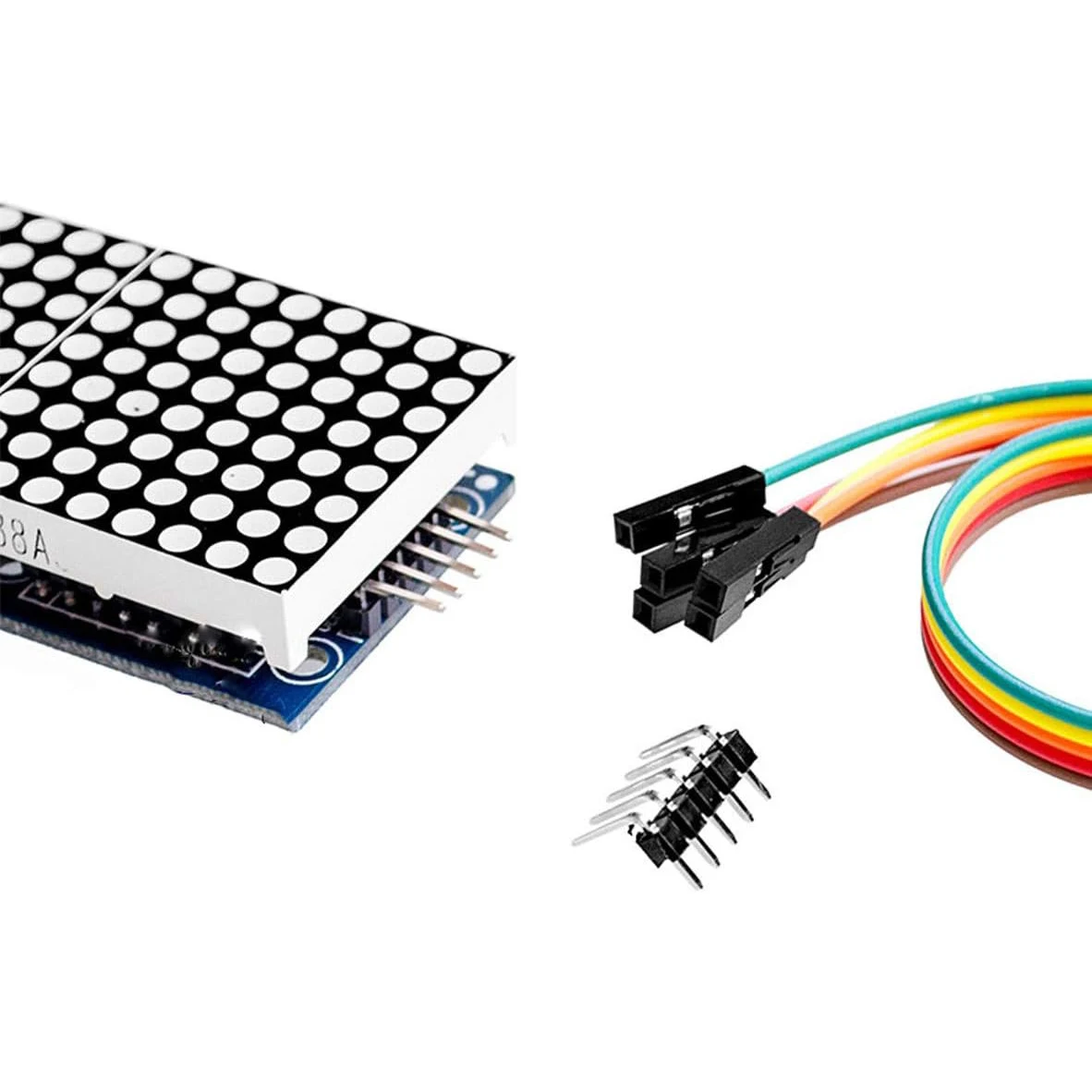 MAX7219 도트 매트릭스 모듈 32x8 4 in 1 LED 디스플레이 모듈은 Arduino Raspberry Pi용 5핀 와이어로 구동됩니다.