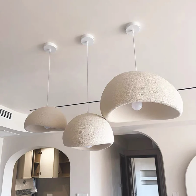 Luces colgantes nórdicas Wabi Sabi E27, candelabro para comedor y dormitorio, lámpara suspendida para Bar, decoración del hogar, accesorio de iluminación colgante para Loft
