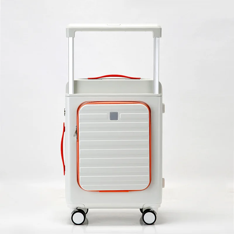 Reisekoffer zurück offene Abdeckung Roll gepäck mit Rädern Handgepäck Boarding Box Mode Trolley Gepäck tasche