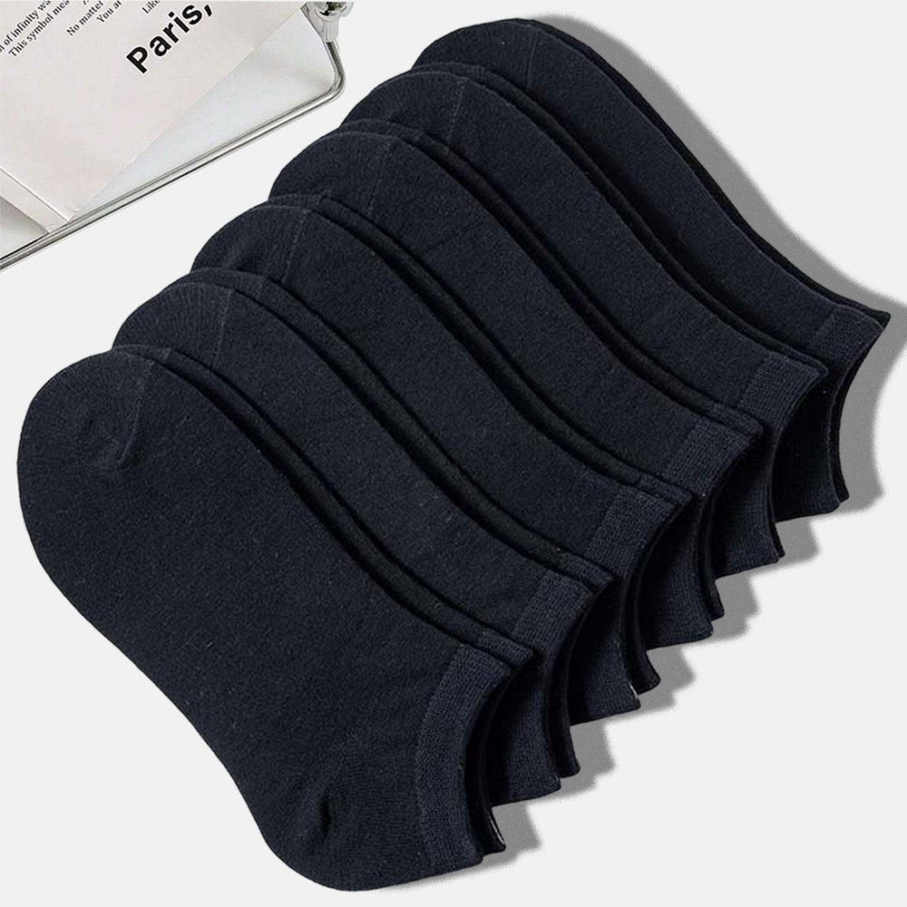 20 Pairs Men Solid Black Ankle Socks Anti Odor Antibacterial Breathable High-quality Simple Fashionable Versatile Casual Socks