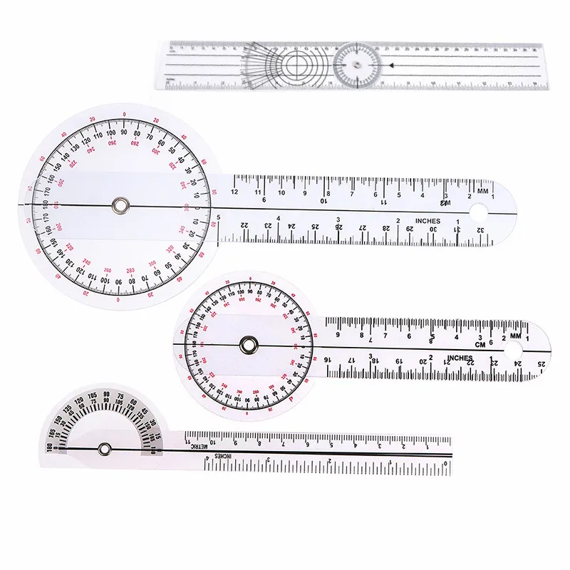 0- 360 Độ Goniometer Góc Y Tế Cột Sống Góc Thước Góc Inclinometer Thước Protractor Góc Tìm Đo Dụng Cụ