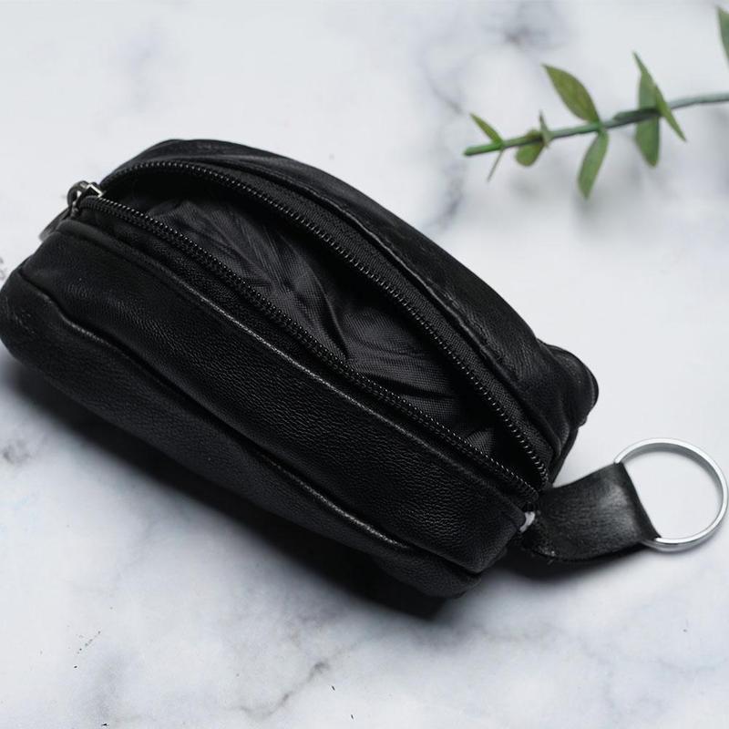 Di Động Mini Dây Kéo Đồng Xu Ví Nam Chất Liệu Da PU Mềm Mại Xe Chìa Khóa Thời Trang Màu Tặng Mini Dây Kéo Mềm Ví Cầm Tay khóa Túi