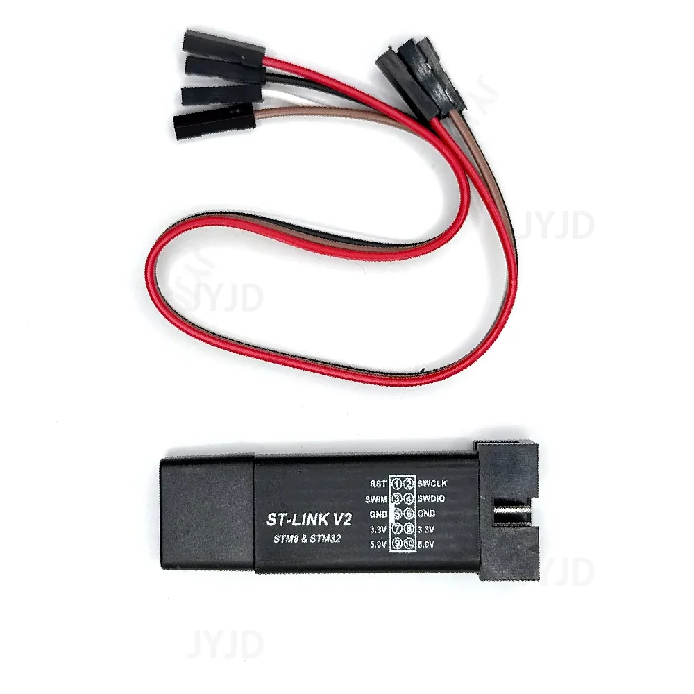 1Set ST LINK Stlink ST-Link V2 Mini STM8 STM32 Simulator Download Programmer Programming With Cover DuPont Cable ST Link V2