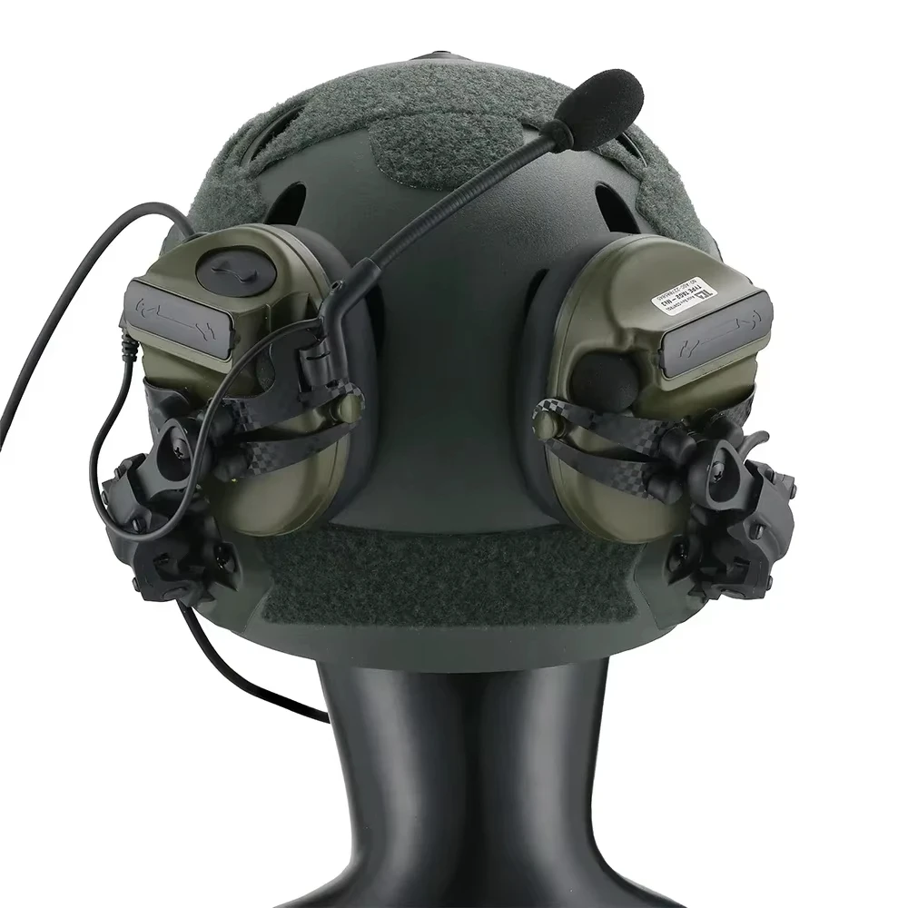 Tactical Bracket Adapter for COMTAC II III Noise Reduction Headphones for shooting Carbon Fiber Material