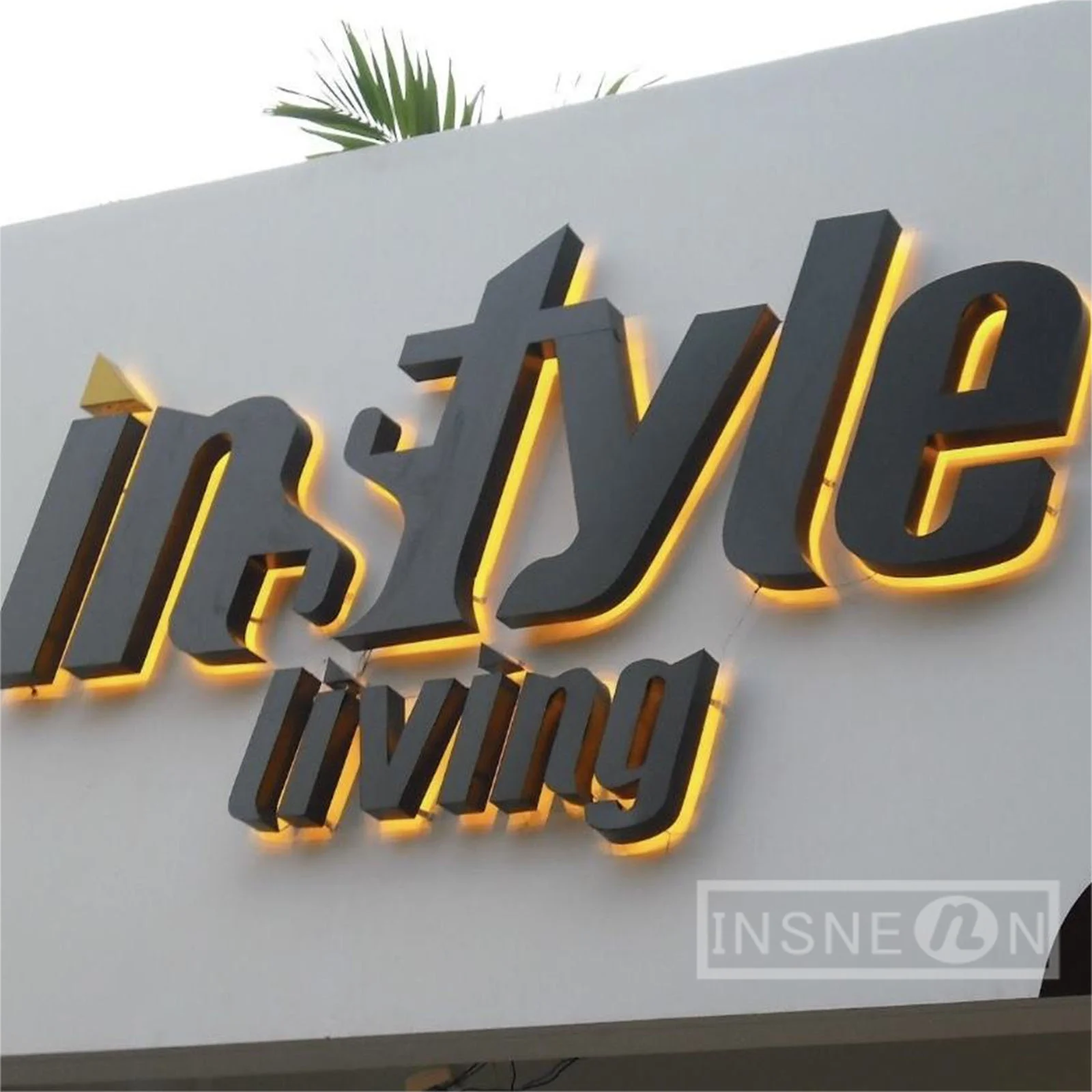 Custom LED โลโก้กันน้ําอะคริลิค Lighted Sign ร้านค้าปลีกกลางแจ้งบริษัท Store ป้าย Illuminated ตัวอักษร